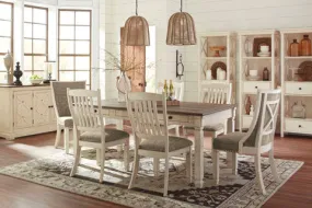 Bolanburg Table 2 Side Chairs, 2 Arm Chairs & Bench