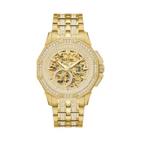 Bulova Men's Octava Crystal Gold Watch 98A292