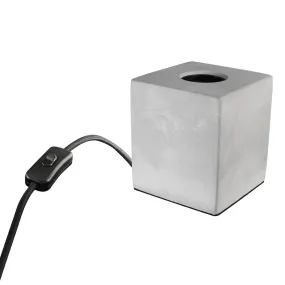 3.5 in. Cube Vintage Industrial Style Table Lamp Base (No Bulb or Shade Included)