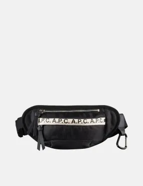 A.P.C. Mini Repeat Hip Bag - Black