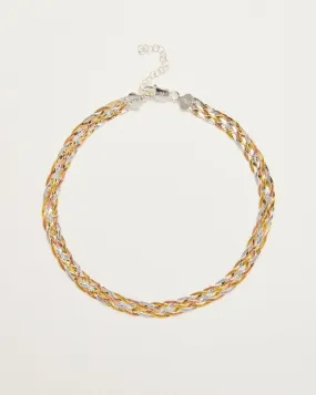 Braided Tricolor Herringbone Thick Chain