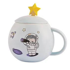 Ceramic Space Mug With Lid