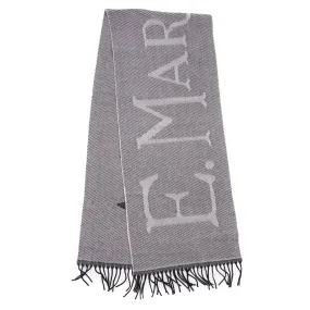 E.Marinella Wool Scarf with Logo Motif