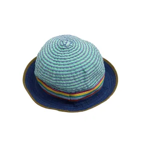 Grevi Contrasting Tape Hat in Blue/Green