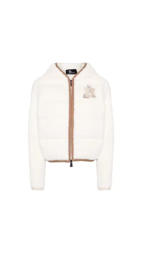 Padded Zip-up Hoodie - White