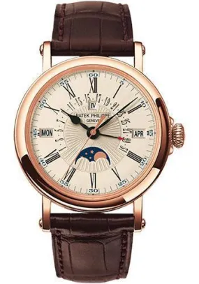 Patek Philippe 38mm Perpetual Calendar Moonphase Grand Complication Watch C Dial 5159R